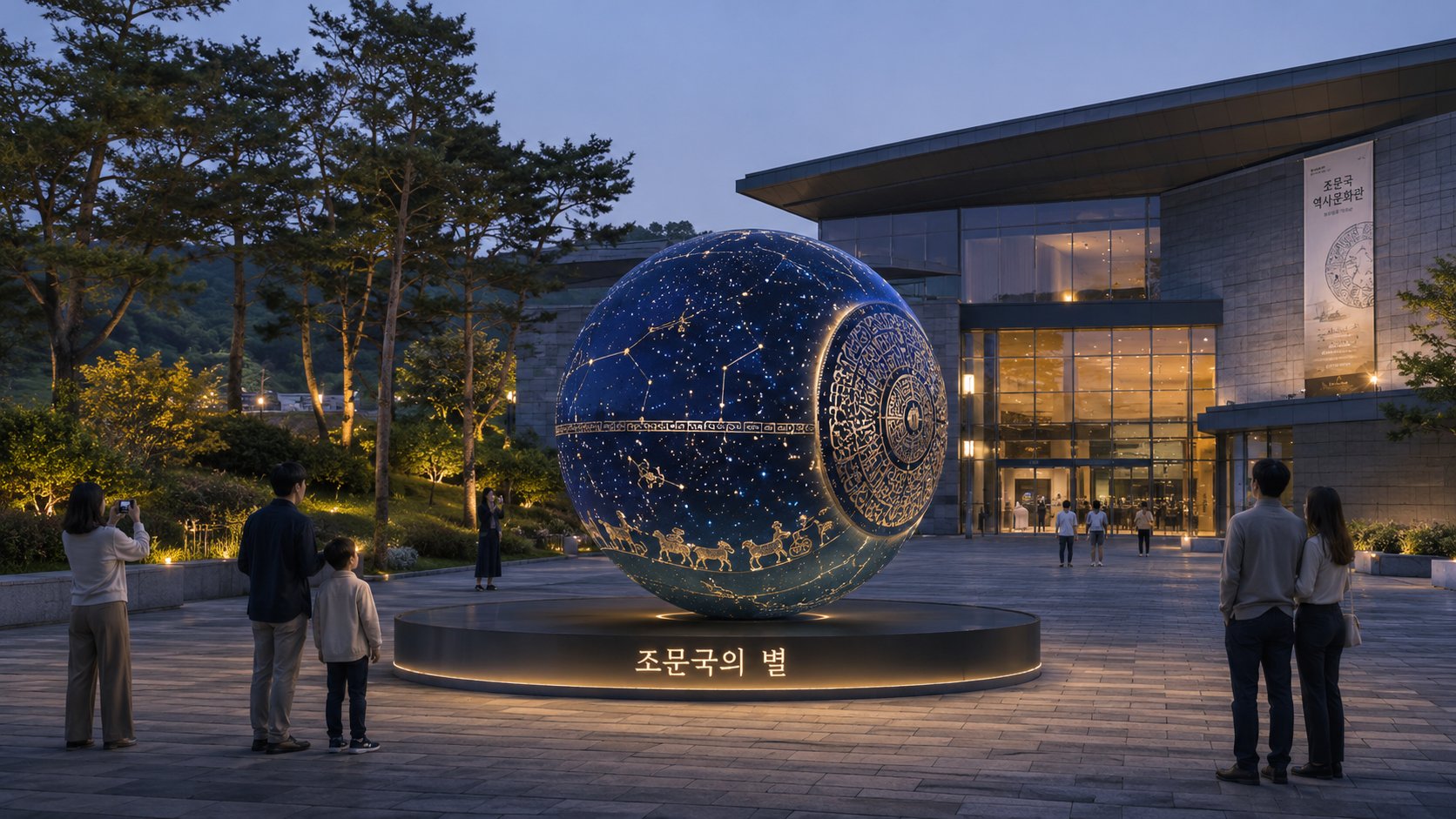 조문국의 별 — 조문국박물관 앞마당 야간 미디어아트 시안